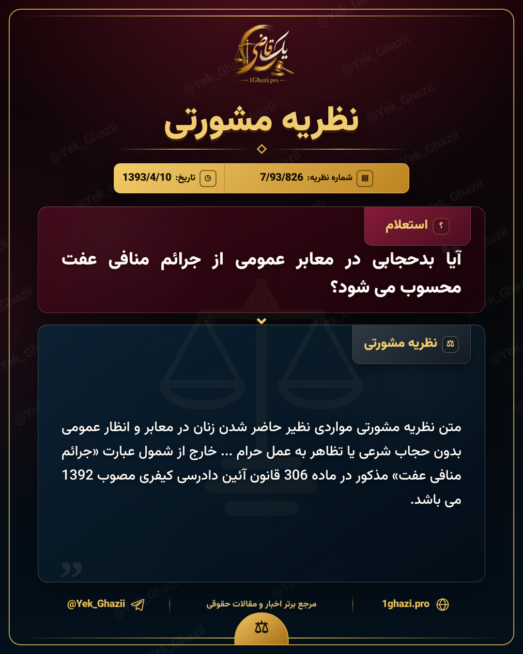 آیا بدحجابی در معابر عمومی از جرائم منافی عفت محسوب می‌شود؟
